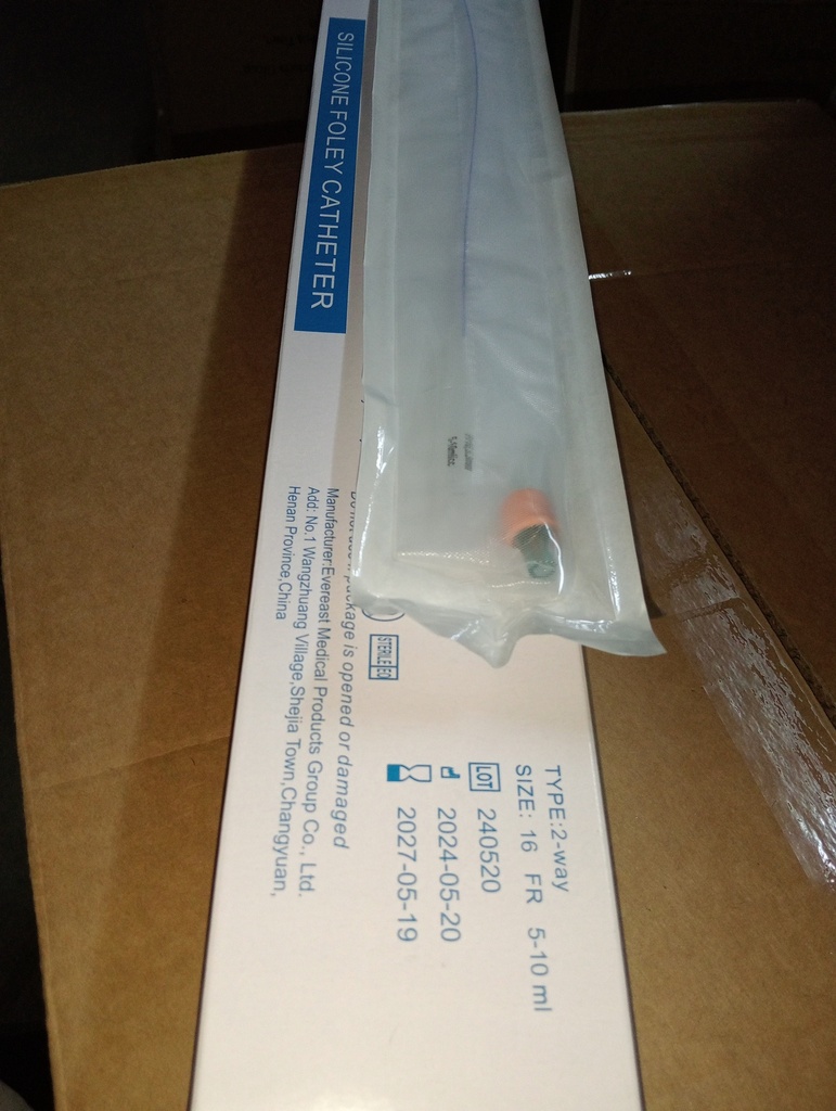 ALL SILICON 2 WAY FOLLEYS CATHETER SIZE 16