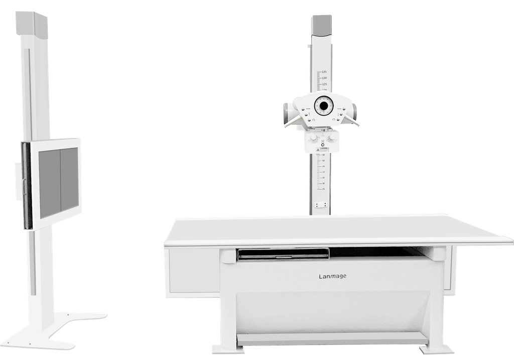 FLOOR MOUNTED FIXED DIGITAL XRAY SYSTEM MUSE 6600A PLUS 32KVA-LANMAGE