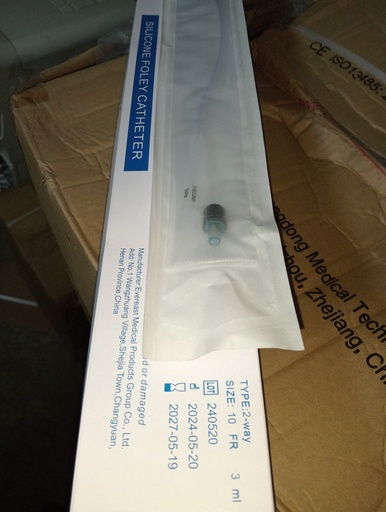 ALL SILICON 2 WAY FOLLEYS CATHETER SIZE 10