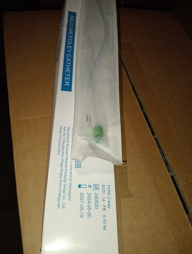 ALL SILICON 2 WAY FOLLEYS CATHETER SIZE 14