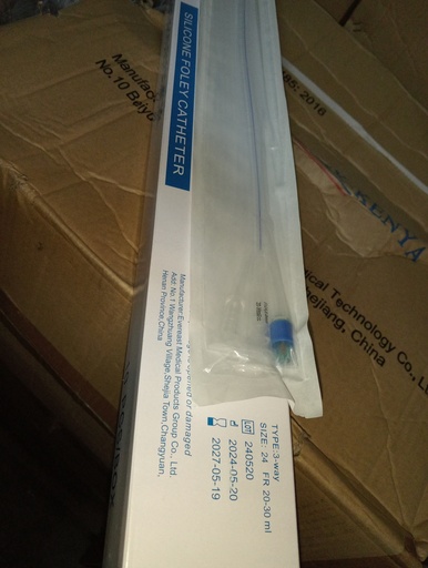 ALL SILICON 3 WAY FOLLEYS CATHETERS SIZE 24